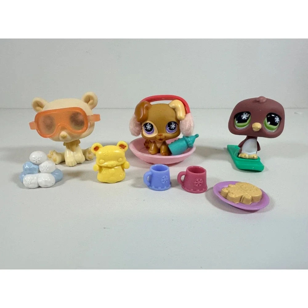 Littlest Pet Shop LPS #759 760 761 Polar‎ Bear Puppy Dog Owl ADVENT CALENDAR